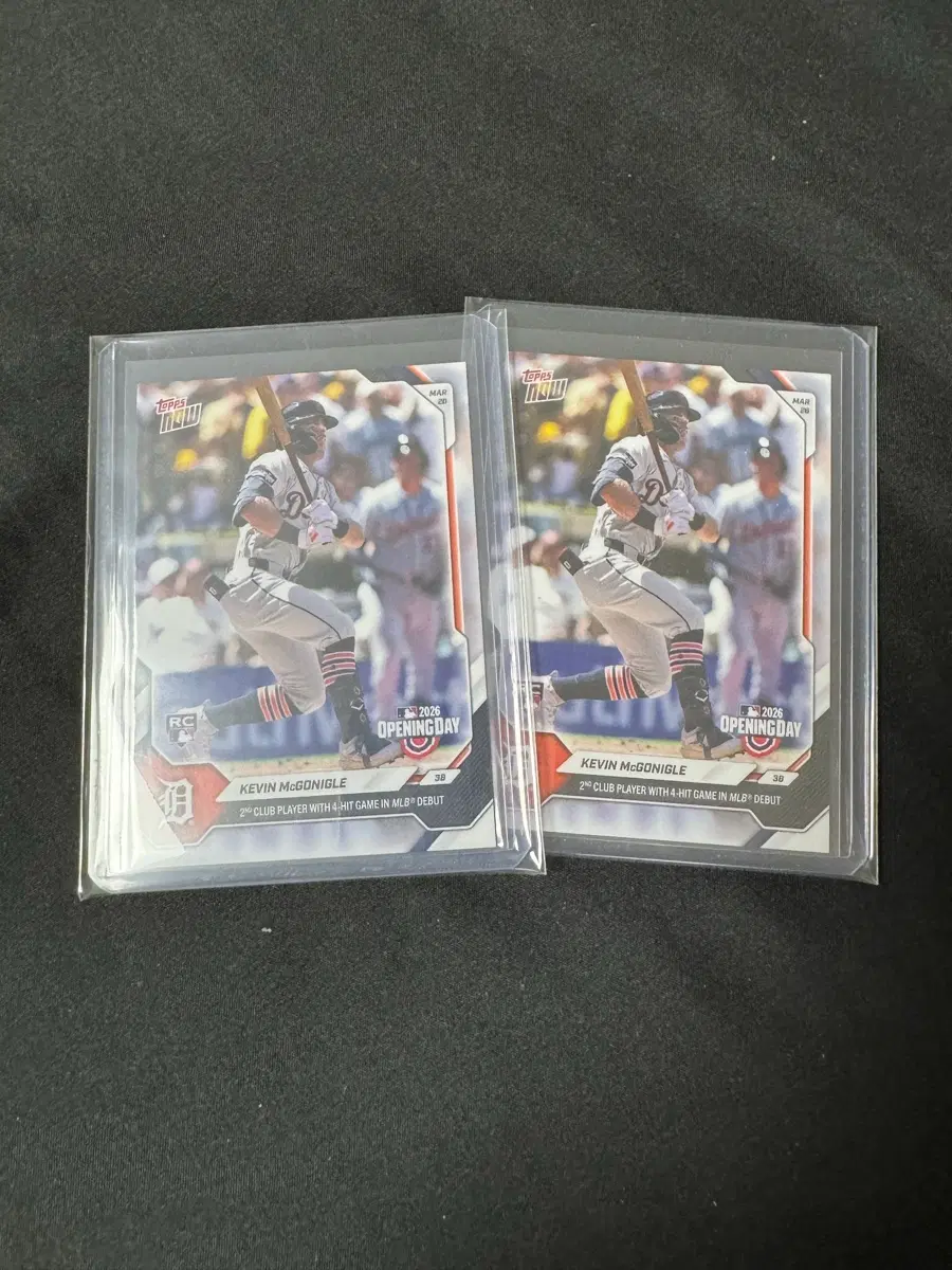 2026 Topps Now 케빈 맥고니글 RC 오프닝데이 2장 일괄