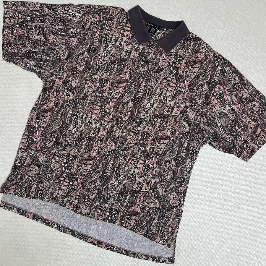 90s Nike Golf 나이키 골프 올오버 패턴 폴로셔츠 XXL