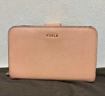 FURLA 훌라 이단 접이식 지갑 가죽 핑크
