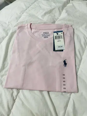 폴로 여성 반팔티 라운드 핑크 xs s m L