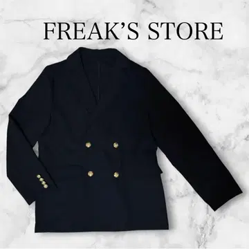 컨디션 최상 FREAKS STORE 자켓 네이비 골드 버튼 냉감 UV 컷