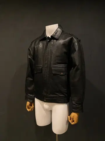vintage 빈티지 카우 가죽 봄버 밀리터리 플라이트