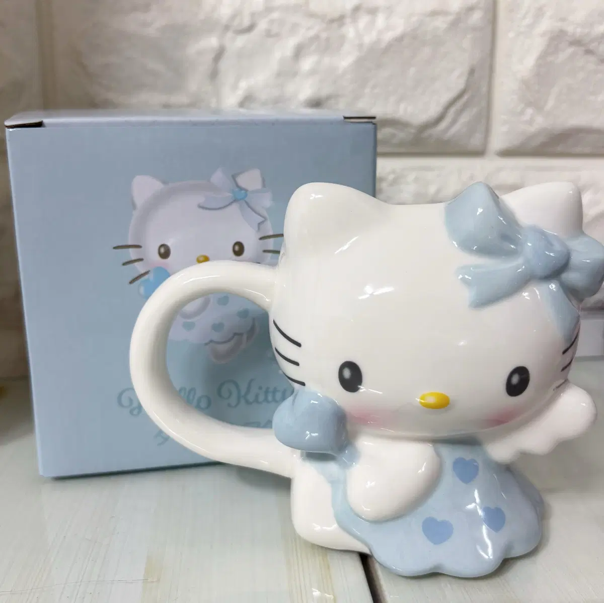 [새상품] 산리오 엔젤키티 헬로키티 키티 머그컵 블루