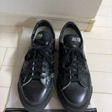 컨버스 원스타 로우컷 블랙 레더