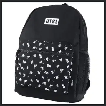 BT21 백팩 백팩 올 패턴 블랙 KPOP BTS 한국