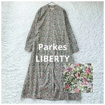 Parkes 리버티 스트로베리 트리 밴드 카라 셔츠 원피스