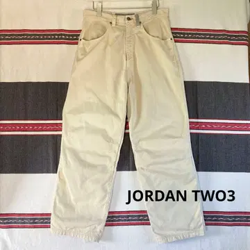 JORDAN TWO3 와이드 스트레이트 치노 팬츠 W32 아이보리 화이트 Y2K