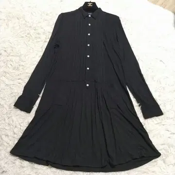 폴로 랄프로렌 셔츠 원피스 A라인 플리츠 레이온 핀턱