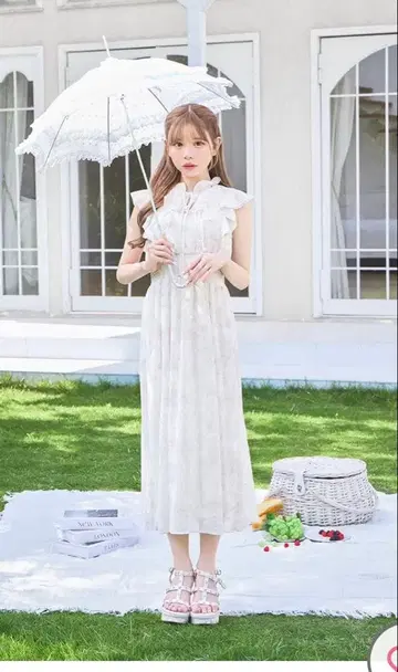 허리 라인 롱 원피스 미셸 마카롱 미쉐마카