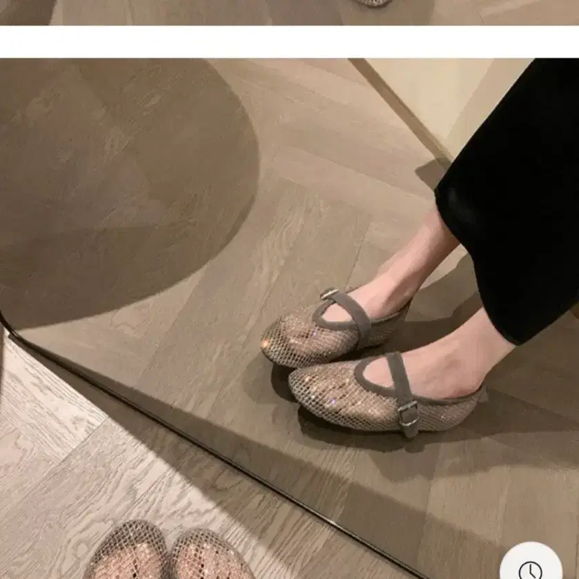 메쉬 플랫슈즈 그레이