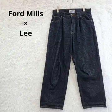 새상품급 Ford Mills x Lee 별주 콜라보 턱 와이드 데님 S