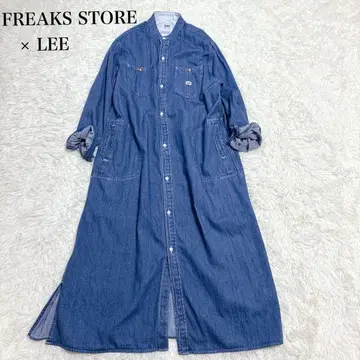 FREAKS STORE x LEE 별주 데님 원피스 맥시 길이 겉옷