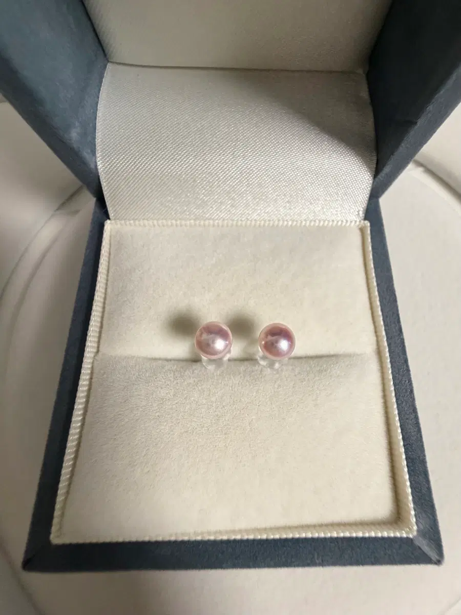 새상품) 천연담수진주 진주귀걸이 벗꽃핑크 5mm+