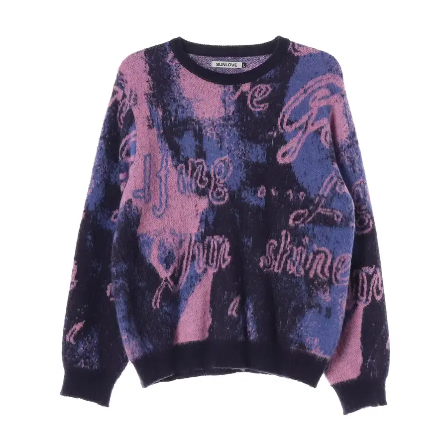 썬러브 23FW Faded 페이디드 니트 스웨터 퍼플