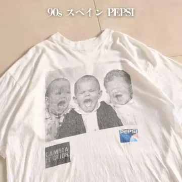 90s 스페인 PEPSI 기업 아트 T셔츠