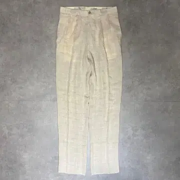 빈티지 린넨 슬랙스 팬츠 투 턱 레이온 90s 린넨 혼합