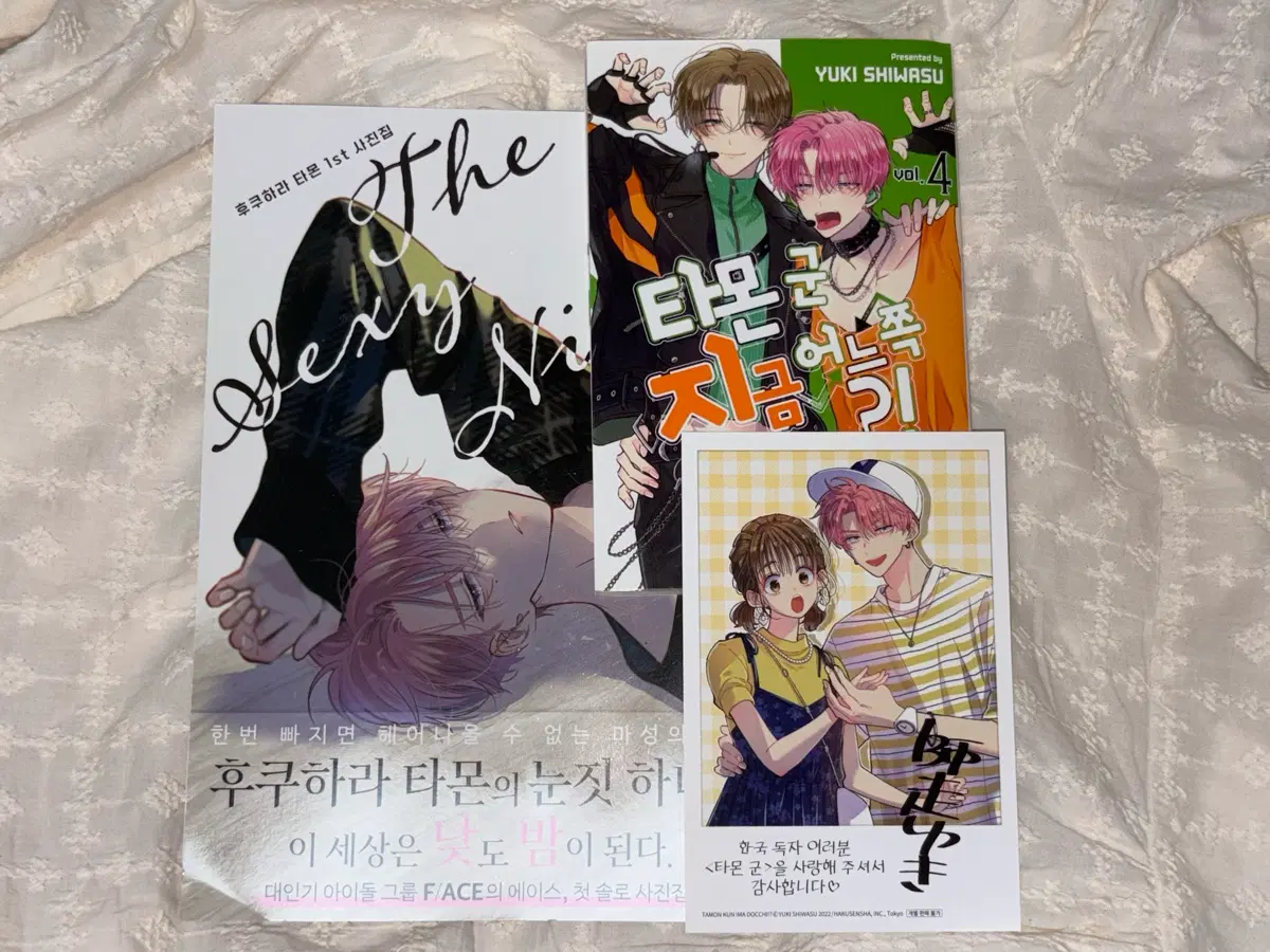 타몬군 4권 초판 / 화보집 초판 한정 특전 엽서 포함