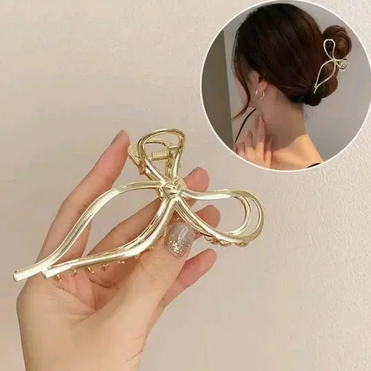 나비 헤어 집게핀 골드/실버