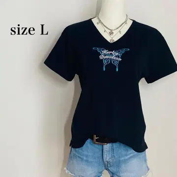 할리데이비슨 메쉬T 버터플라이 양면 블랙 L