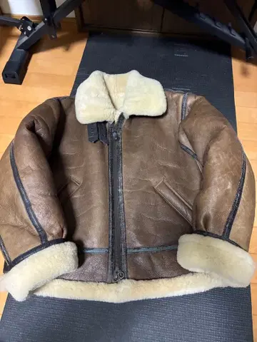 B-3 무스탕 천연 가죽 봄버 자켓