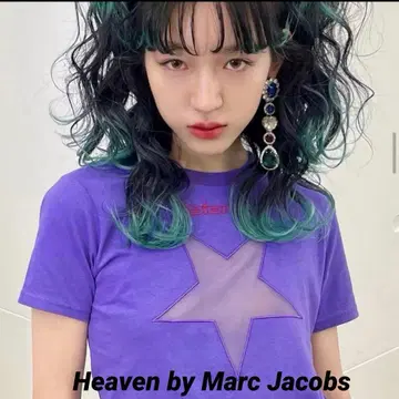 Heaven by Marc Jacobs 스타 자수 T셔츠 퍼플 L