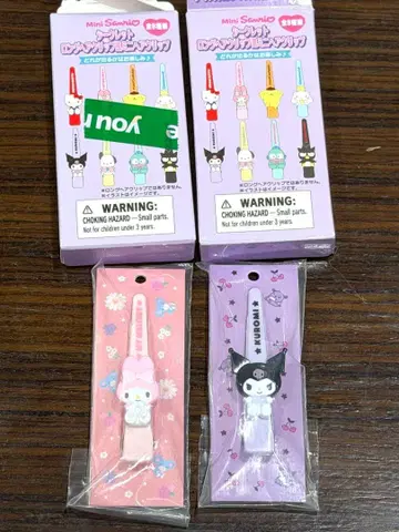 산리오 시크릿 롱 헤어 클립풍 미니 헤어 클립 마이멜로디와 쿠로미
