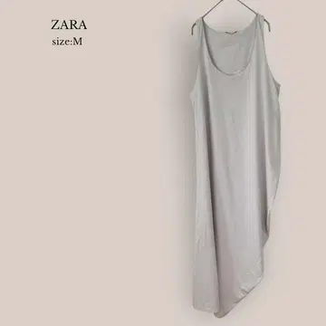 자라 ZARA 비대칭 롱 원피스 슬리브리스 맥시 길이 MUJI
