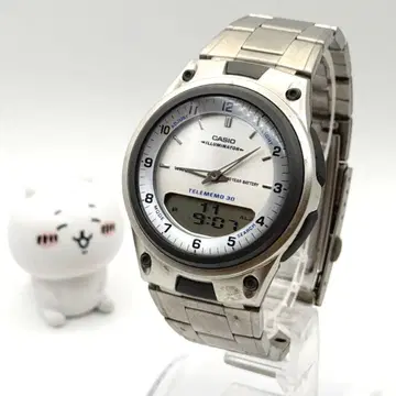 가동품 CASIO 카시오 테레메모 월드 타임 AW-80 아나데지