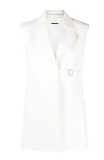 새상품급 JIL SANDER 슬리브리스 자켓 베스트 화이트