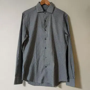 새상품 CORNELIANI 이탈리아제 스트라이프 셔츠 시어서커 L