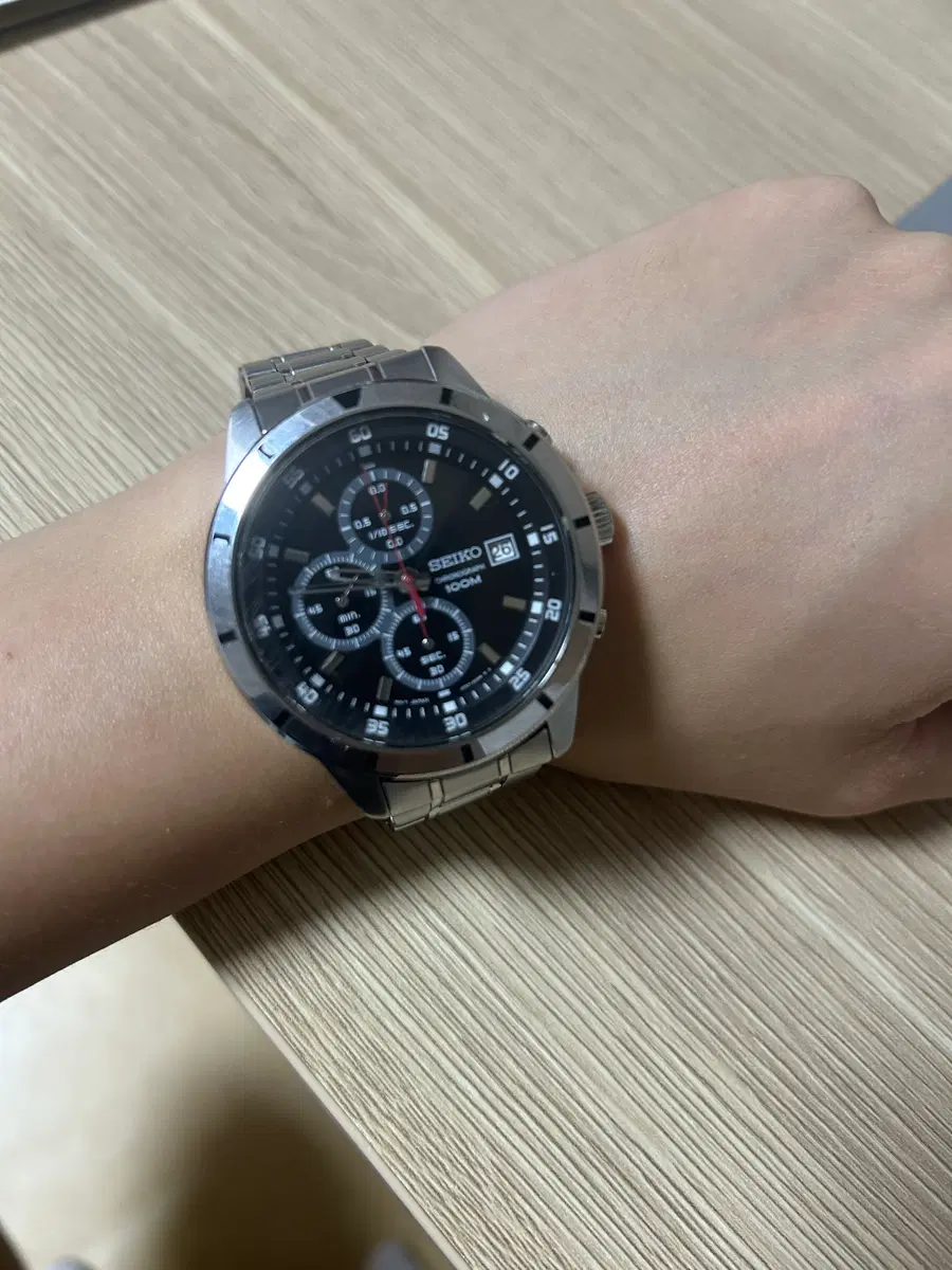 seiko 크로노그래프 100M 쿼츠