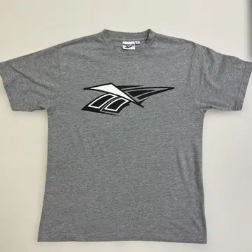 90s 00s Reebok 빅 로고 T셔츠 M 그레이 오버 사이즈