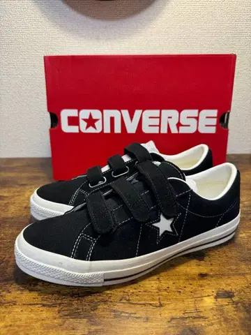 Converse One Star suede V-3 벨크로 블랙