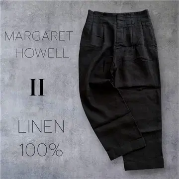 MARGARET HOWELL 마가렛호웰 리넨 팬츠 블랙