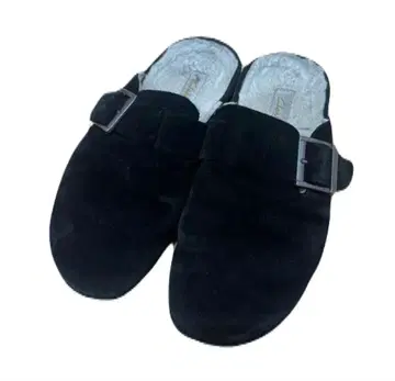 Clarks 스웨이드 슬립온 블랙