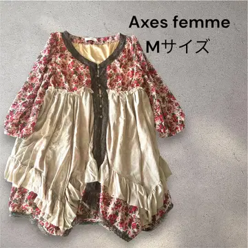 axes femme 꽃무늬 긴팔 튜닉 M 사이즈