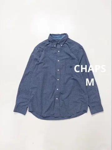 CHAPS 체크 무늬 긴팔 셔츠 빈티지 구제 의류