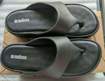 [미사용 새상품] melissa 통굽 플립플랍 블랙 24.5cm