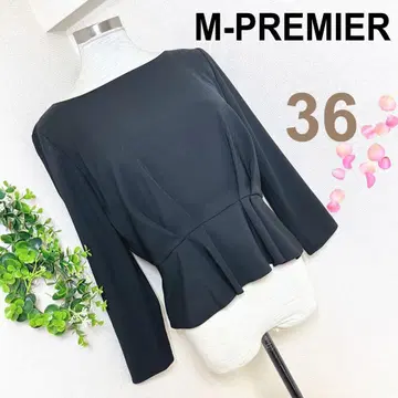 엠프리미어 블랙 페플럼 상의 36
