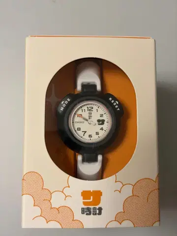 CASIO 사우나 시계 사시계 화이트 오렌지 SAN-100H-7BJR