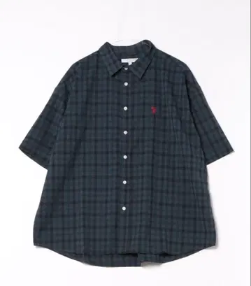 1 포인트 자수 반팔 셔츠 U.S. POLO ASSN. 유에스폴로아순