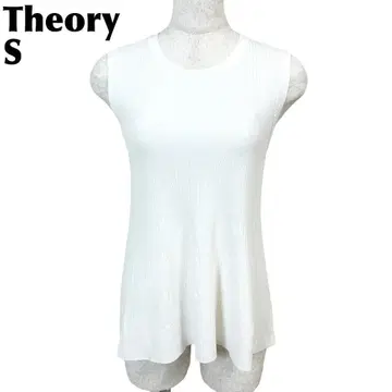 Theory 슬리브리스 상의 밑단 플레어 S 화이트 무지