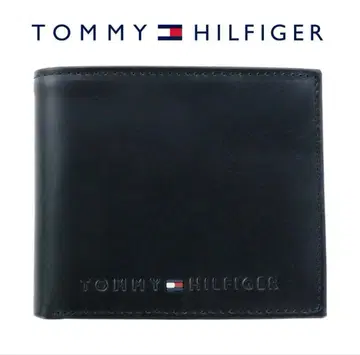 TOMMY HILFIGER 이단 접이식 지갑 블랙