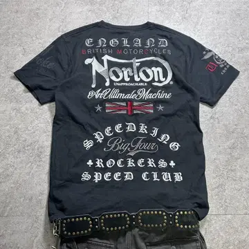 00s [ Norton ] Union Jack 티셔츠/Y2K/swag 자수/헤이세이