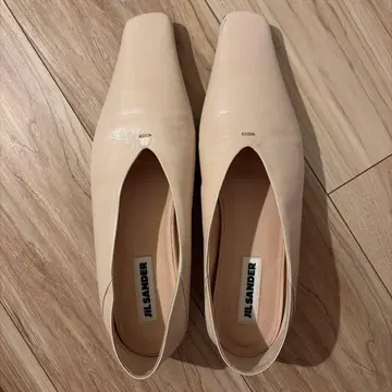 JIL SANDER 스퀘어토 플랫 샌들 베이지 size38