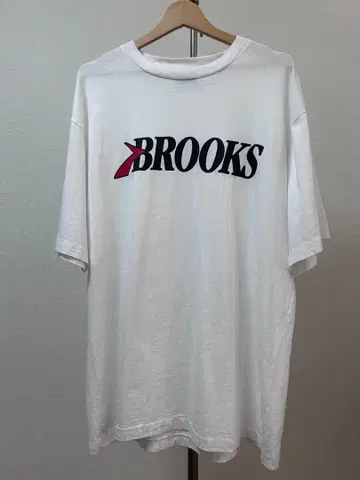 90s 캐나다제 BROOKS 브룩 로고 프린트 T셔츠 L 기업