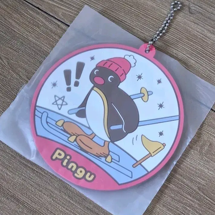 핑구 스키 티코스터 키링