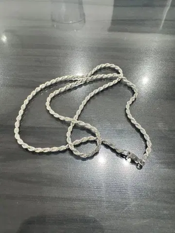 실버 로프 체인 목걸이