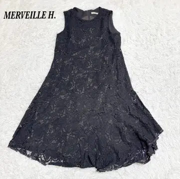 [ 새상품급 ] MERVEILLE H. 레이스 드레스 원피스 블랙
