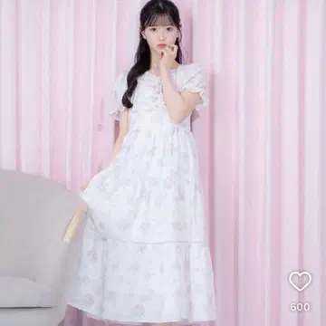 evelyn 꽃무늬 개더 롱 원피스